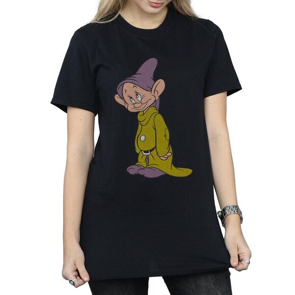 Snow White And The Seven Dwarfs Womens/Ladies Dopey Cotton Boyfriend T-Shirt / B - Picture 3 of 5